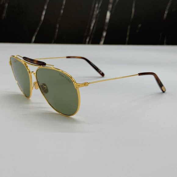 NEW TOM FORD TF995 30N UNISEX GREEN AVIATOR SUNGLASSES TOM FORD RAFAEL-02 - Picture 6 of 9